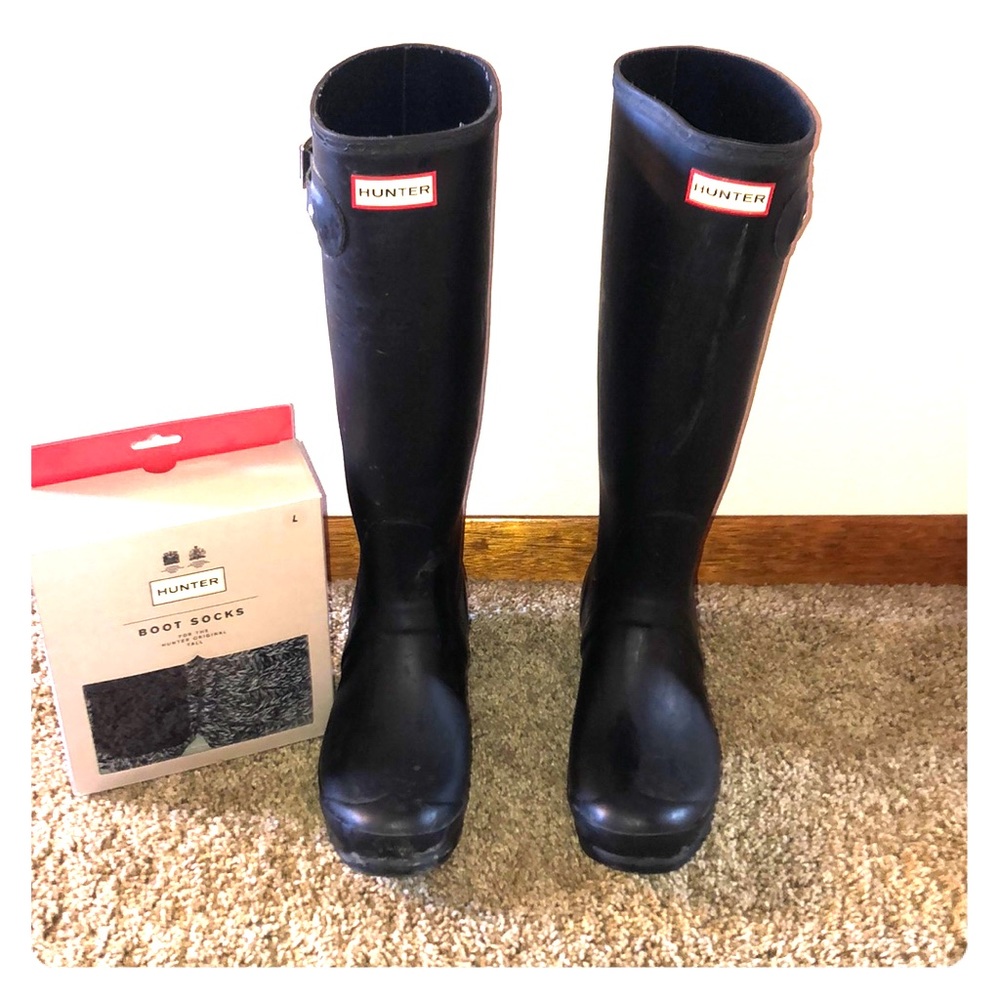Hunter Tall Rain Boots / Hunter boot socks
